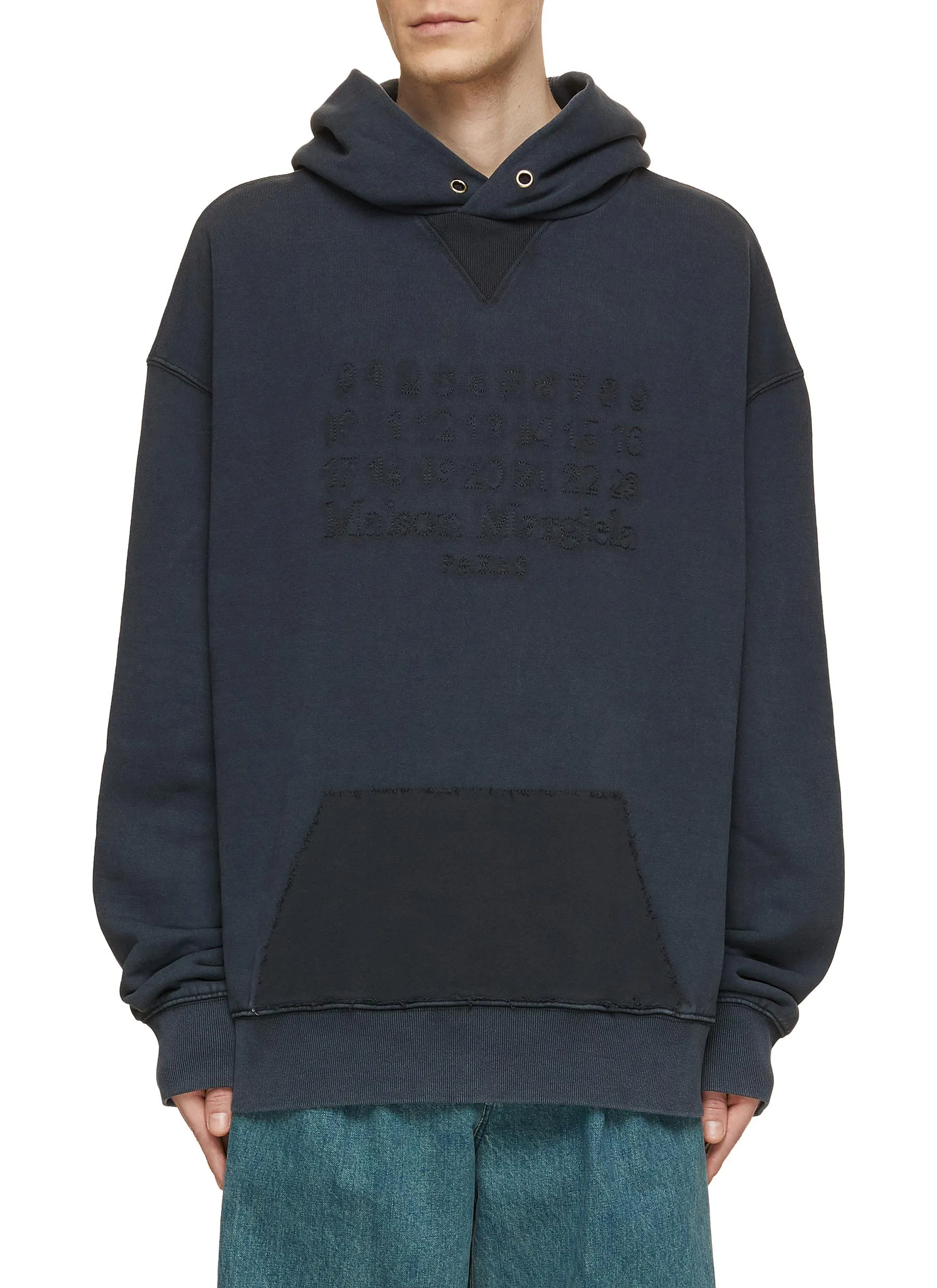 -----------MAISON MARGIELA ---- ------------ ----Stitch Numbers Logo Hoodie --