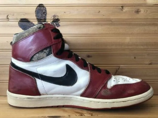 1985 Original Nike Air Jordan I 1 sz 12 Chicago White Bl...