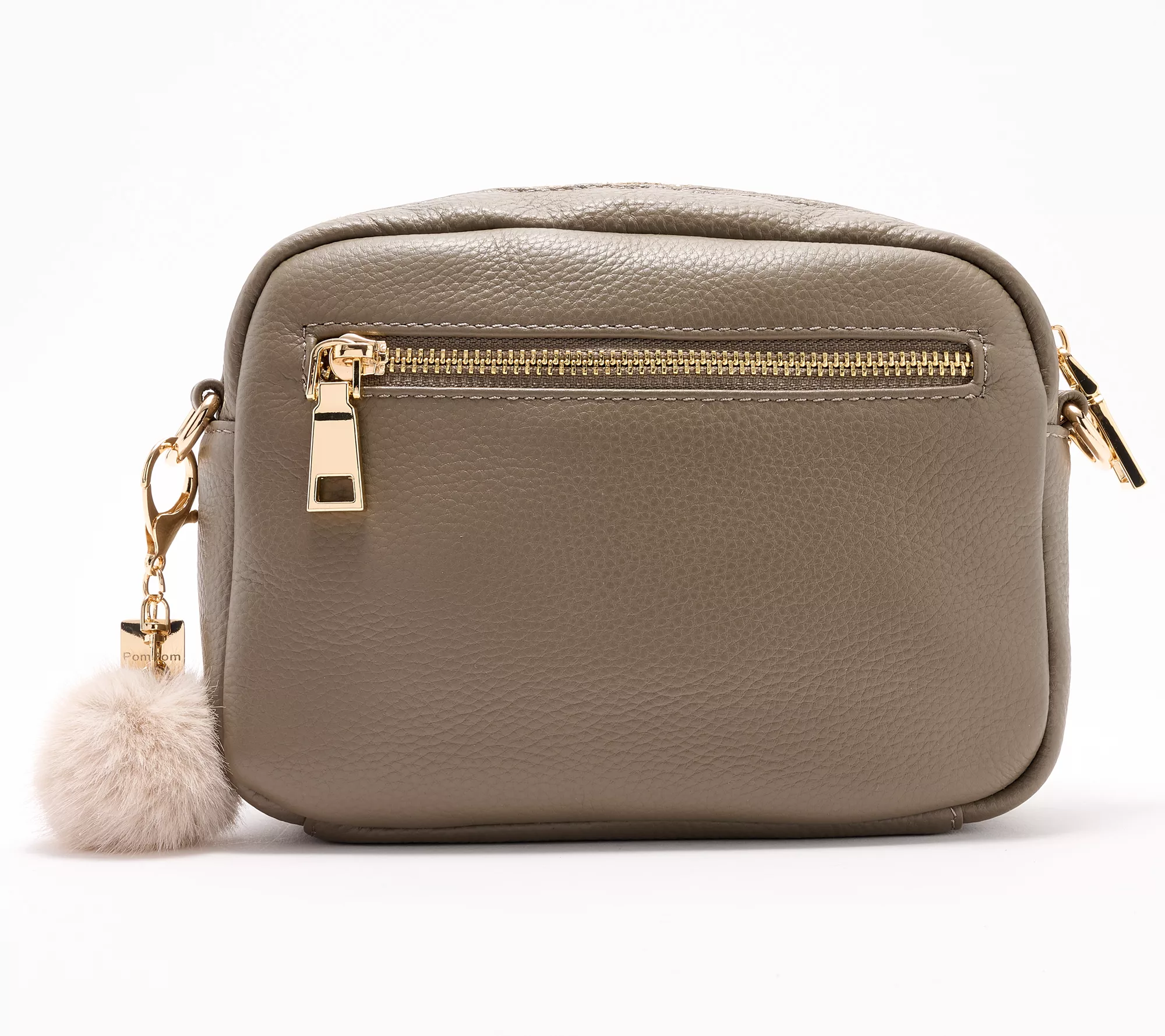 "As Is" Pom Pom London Mayfair Leather Crossbody with Multi Straps