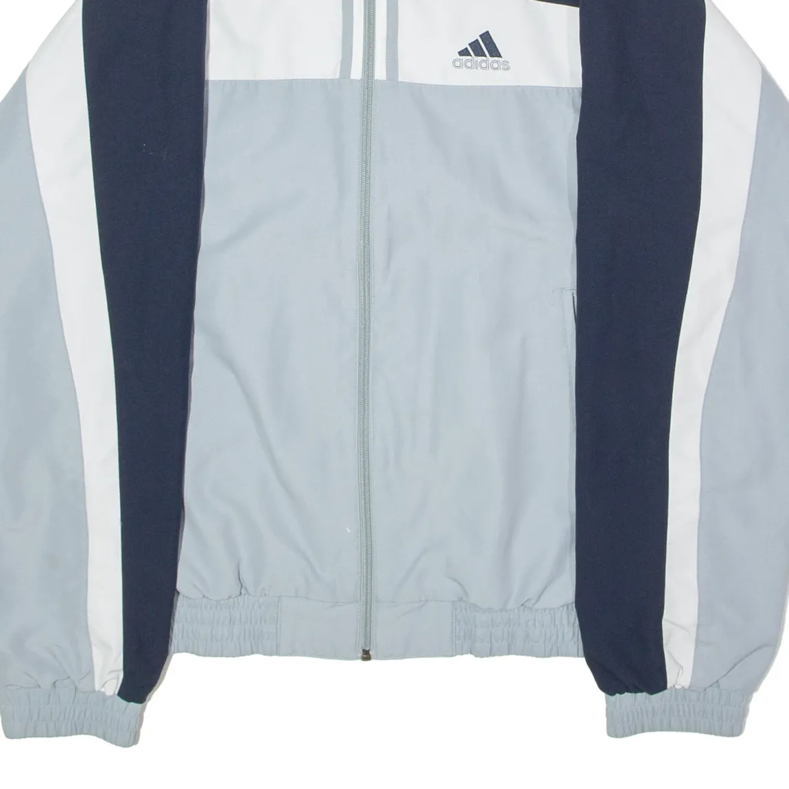 ADIDAS Mens Windbreaker Jacket Grey Colourblock S