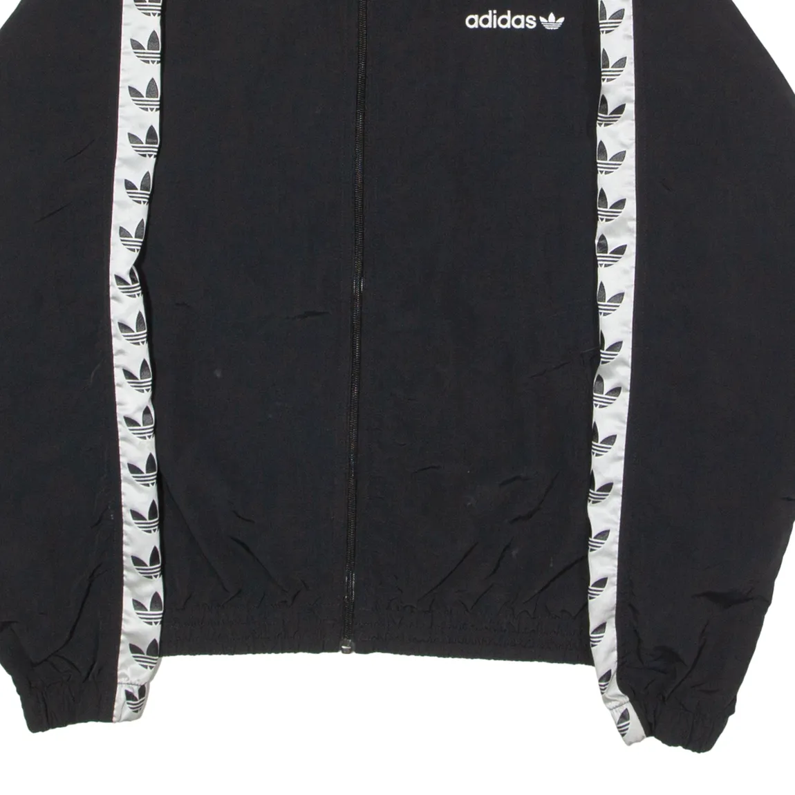 ADIDAS ORIGINALS Mens Windbreaker Jacket Black Nylon L