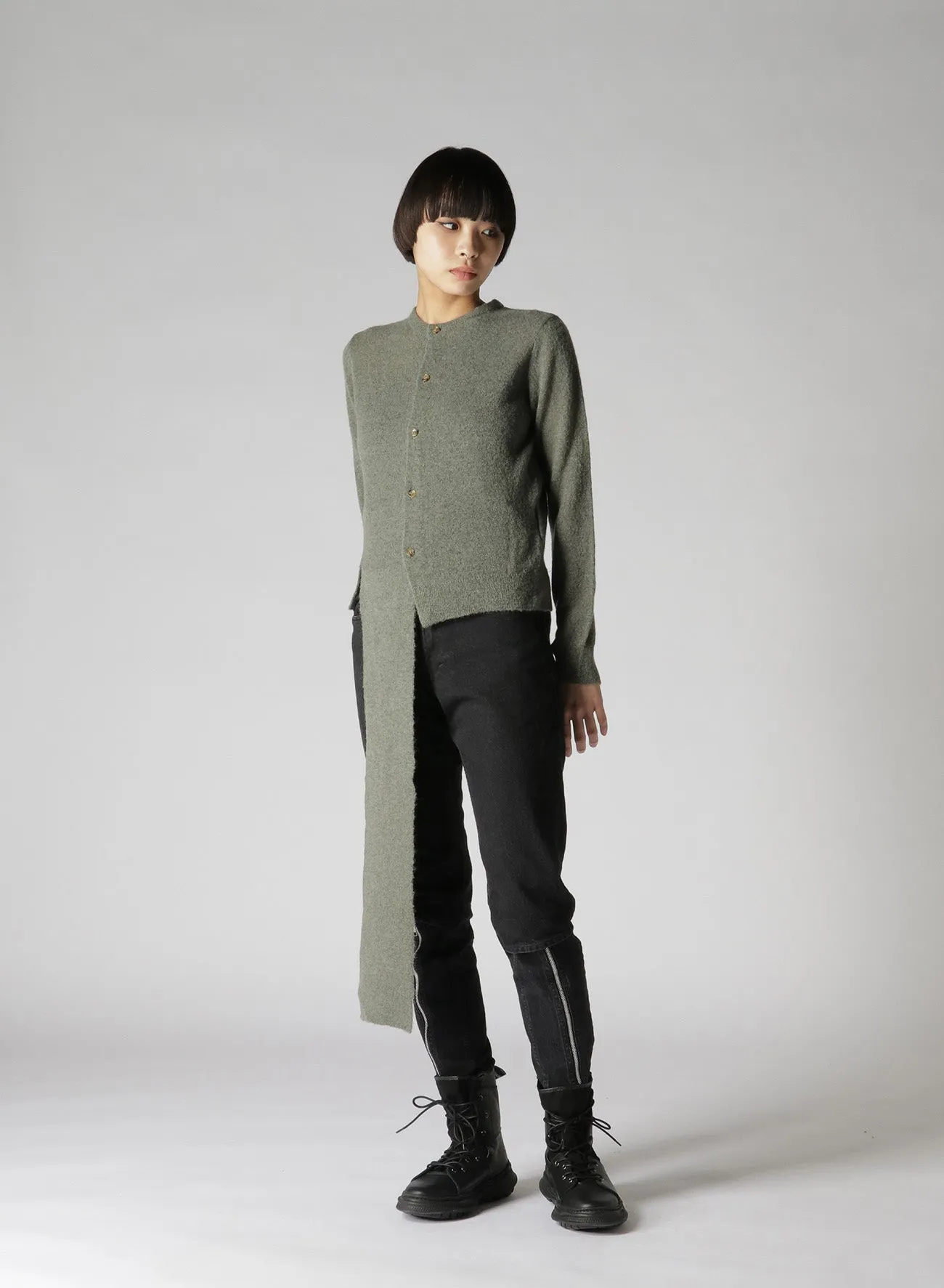 Alp/Ny/W Plain Stitch Design Cardigan