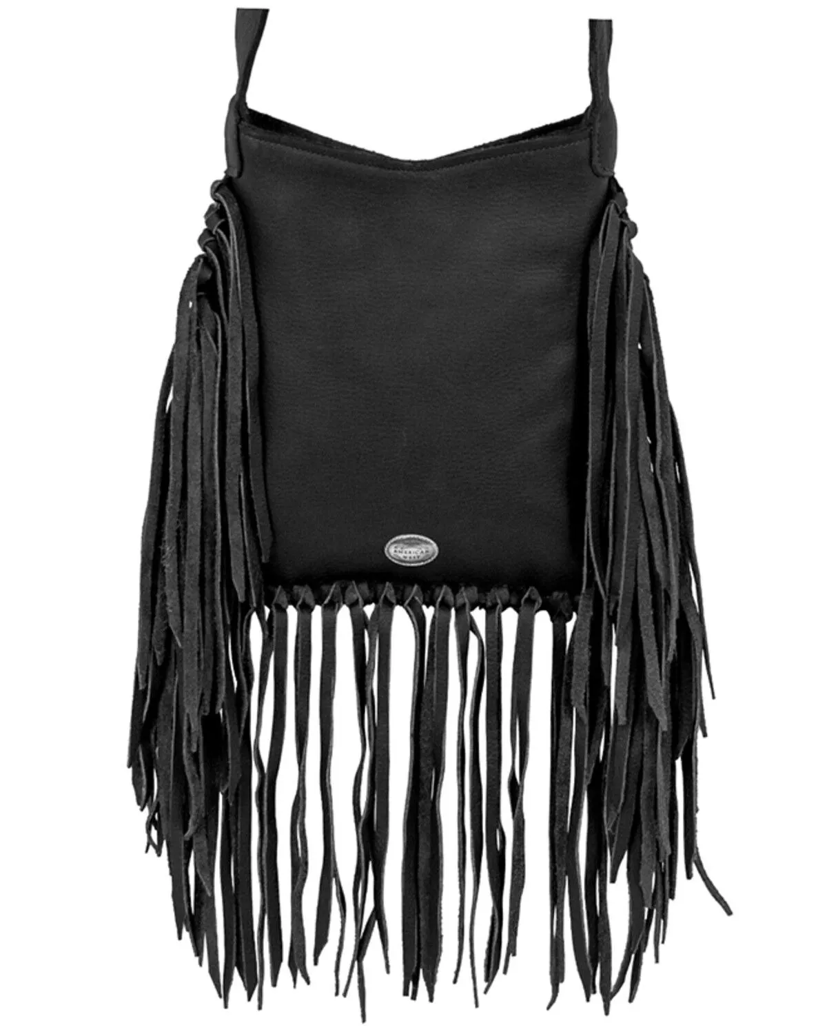 American West Women's Hair-On Fringe Saddle Crossbody