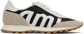 AMI Alexandre Mattiussi Black & Beige New Running Sneakers