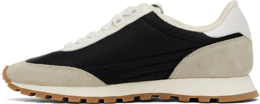 AMI Alexandre Mattiussi Black & Beige New Running Sneakers