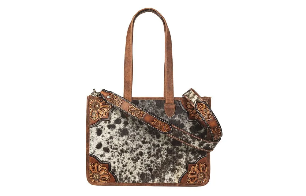 Angel Ranch Spotted Calf Hair Conceal Carry Crossbody Tote