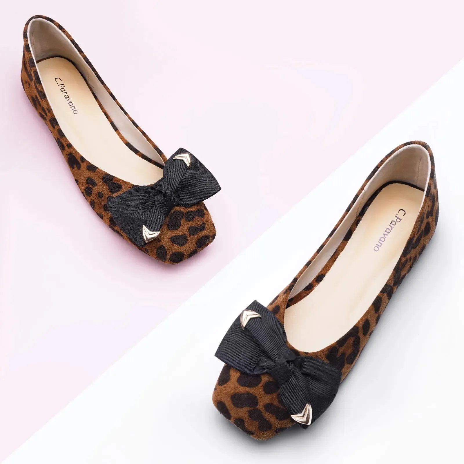 Animal Prints Metal Bow Flats (Eva) Leopard