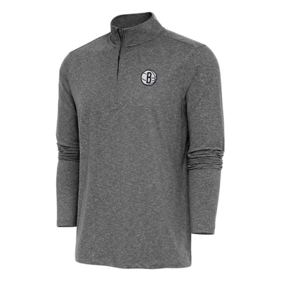 Antigua Brooklyn Nets Hunk 1/4 Zip Pullover Long Sleeve 1/4 Zip