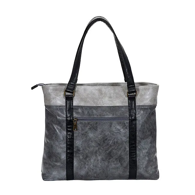 AWST International Colorblock Snaffle Bit Laptop Tote - Gray