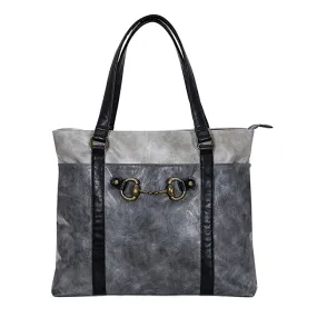 AWST International Colorblock Snaffle Bit Laptop Tote - Gray