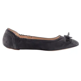 Bally Womens Ballet Flats in Gunmetal Grey