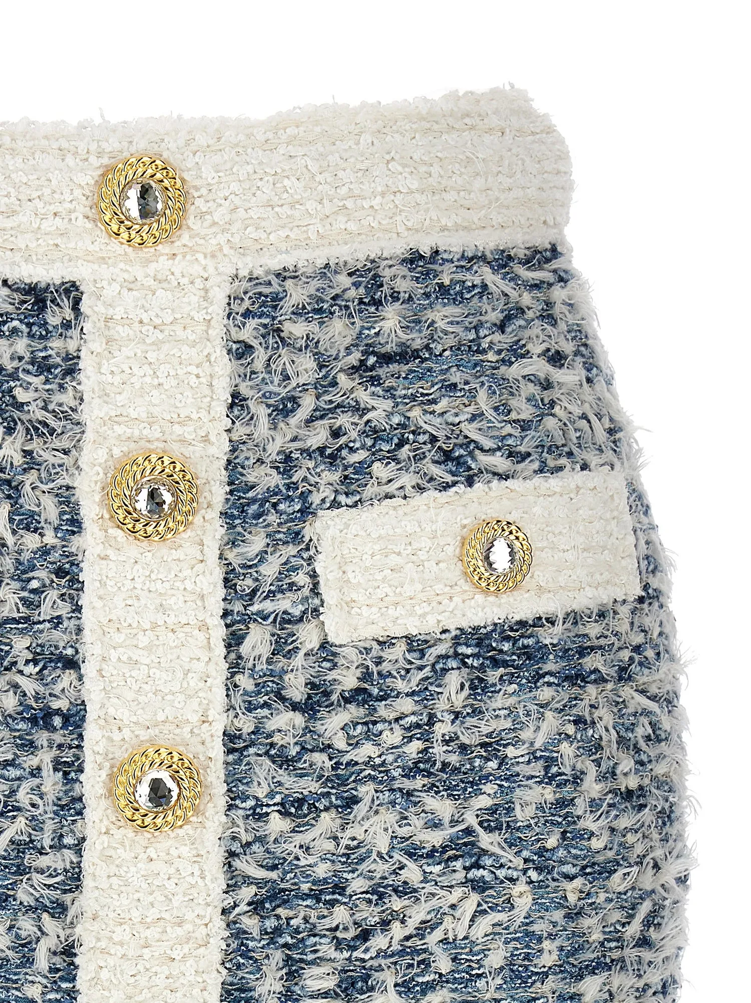 Balmain    Balmain Fringed Tweed Skirt