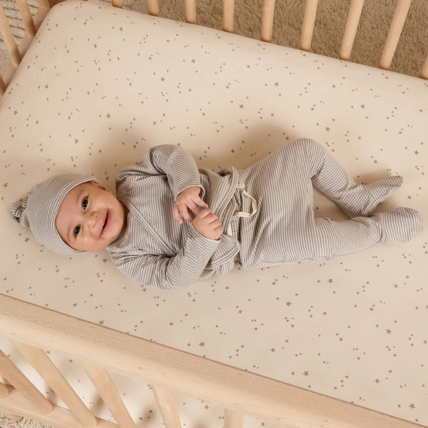 Bamboo Crib Sheet - Twinkle - Natural