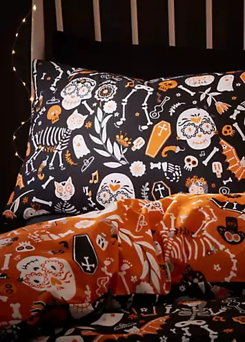 Bedlam Day Of The Dead Halloween Duvet Cover Set | Kaleidoscope