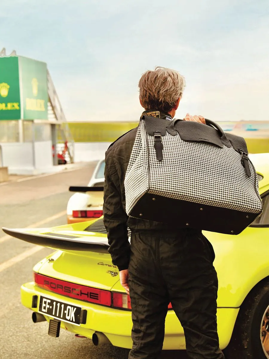 big leather travel bag for men Green - Rouen-Delhi Grand Prix Acid Green | PAUL MARIUS