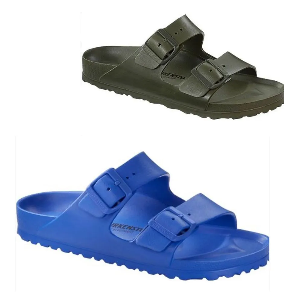 Birkenstock Arizona EVA Khaki Ultra Blue Waterproof Sandals Beach Slides Mens