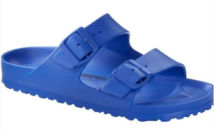 Birkenstock Arizona EVA Khaki Ultra Blue Waterproof Sandals Beach Slides Mens