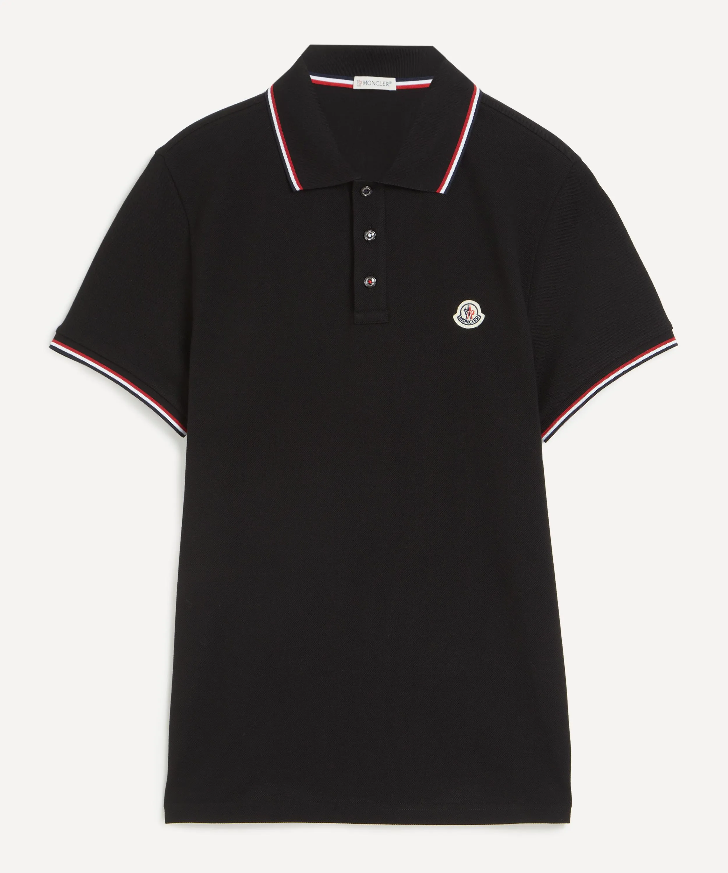 Black Logo Patch Polo Shirt 