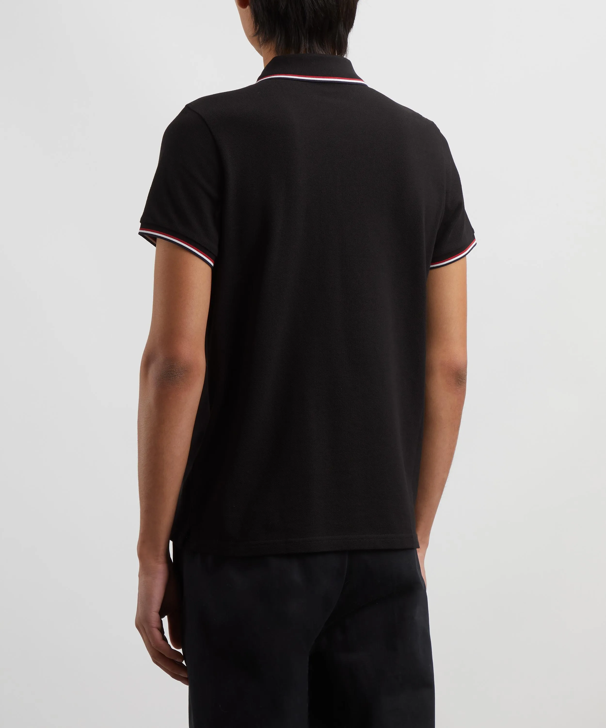 Black Logo Patch Polo Shirt 