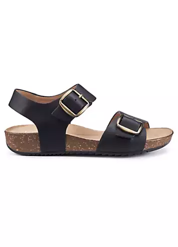 Black Tourist II Wide Women’s Sandals by Hotter | Look Again