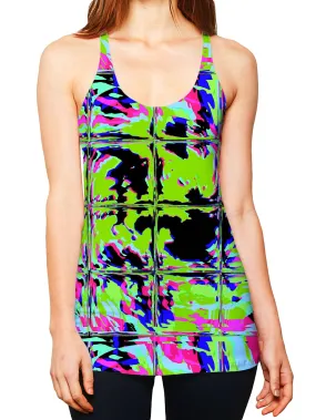 Blacklight Rave Glitch Women's Tank