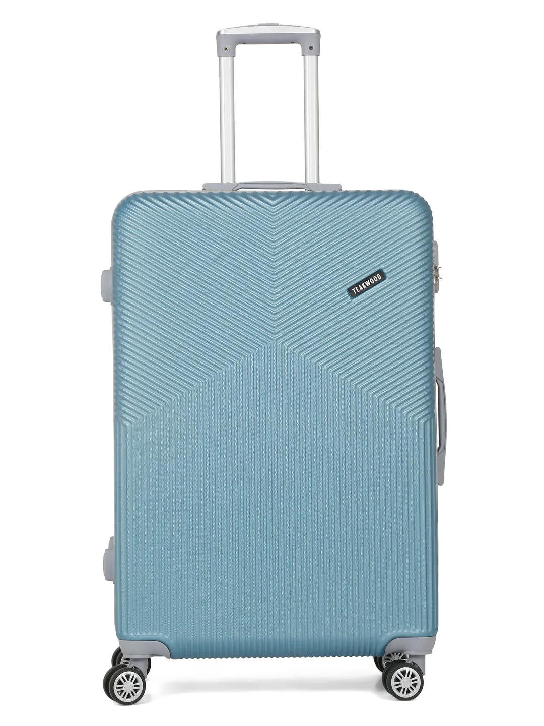 Blue Textured Hard-Sided Trolley Bag