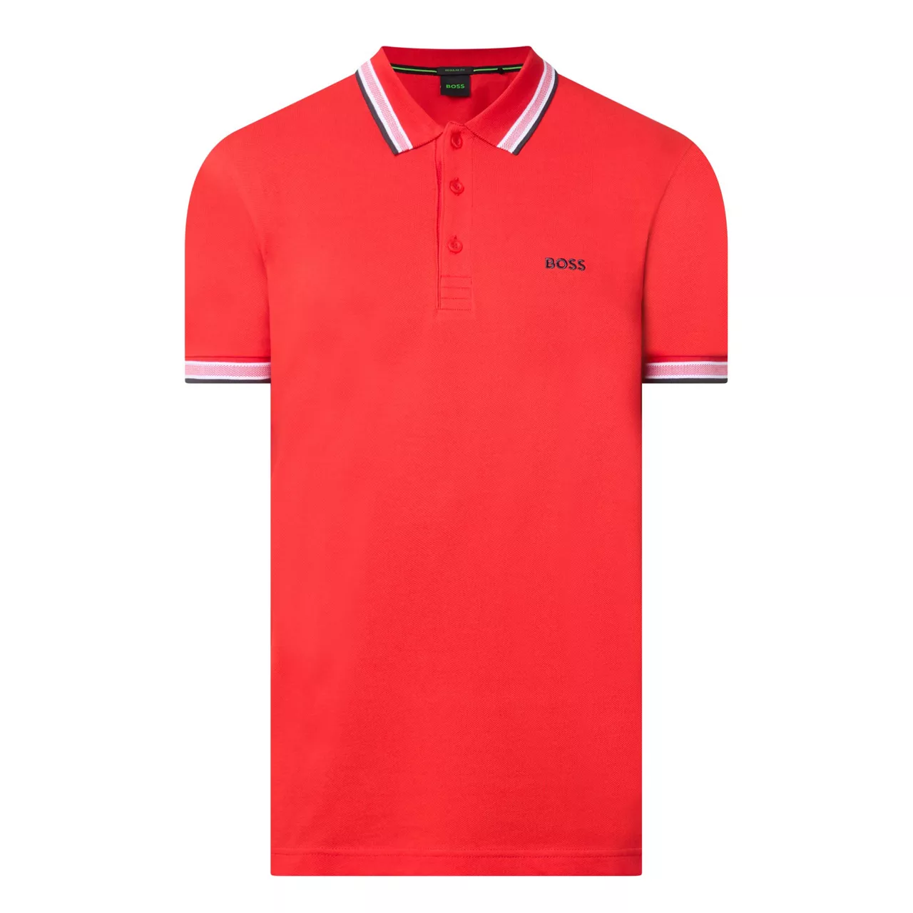 BOSS Paddy Logo Polo Shirt - Red