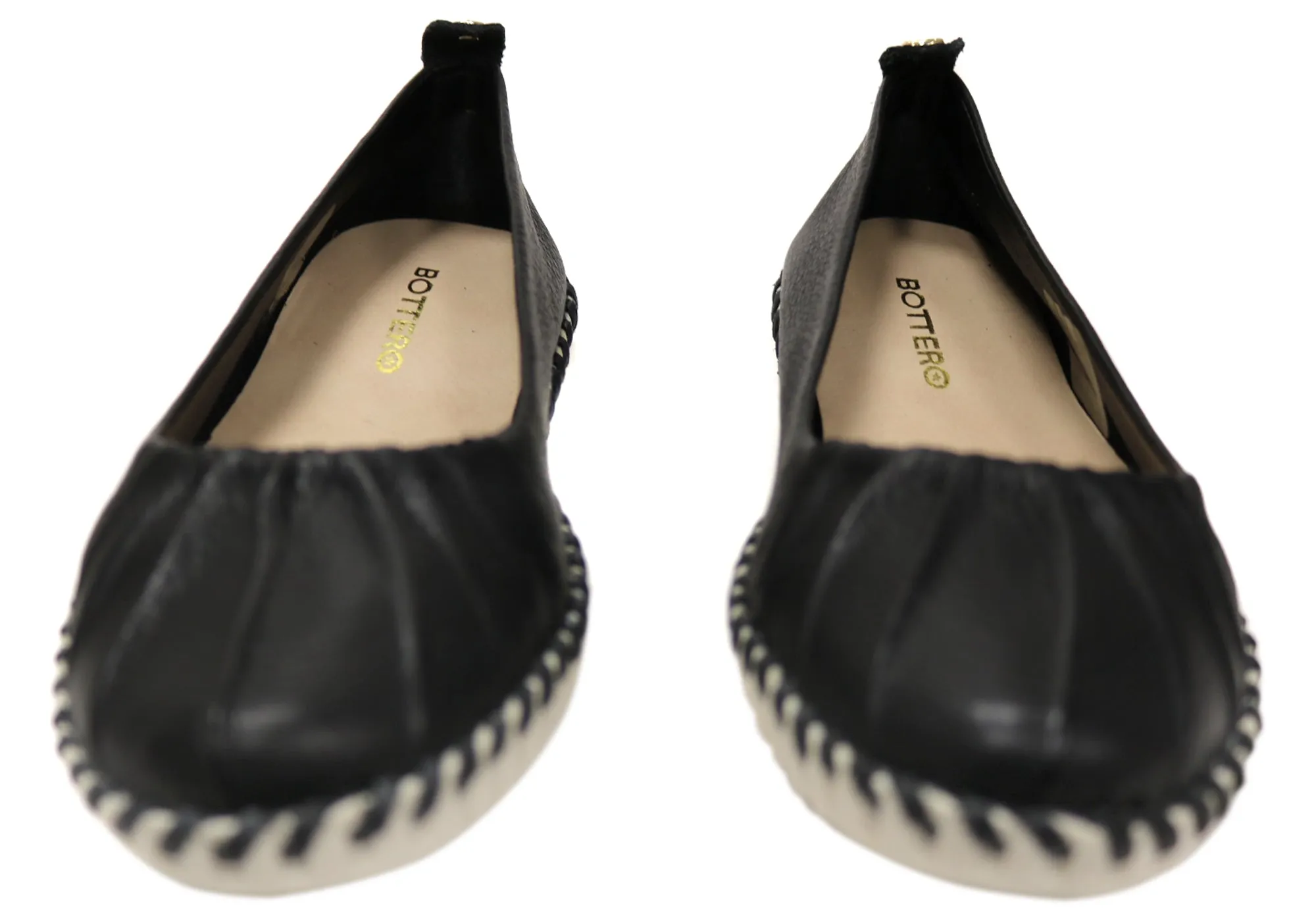 Bottero Namibia Womens Comfortable Leather Flats Shoes Made In Brazil