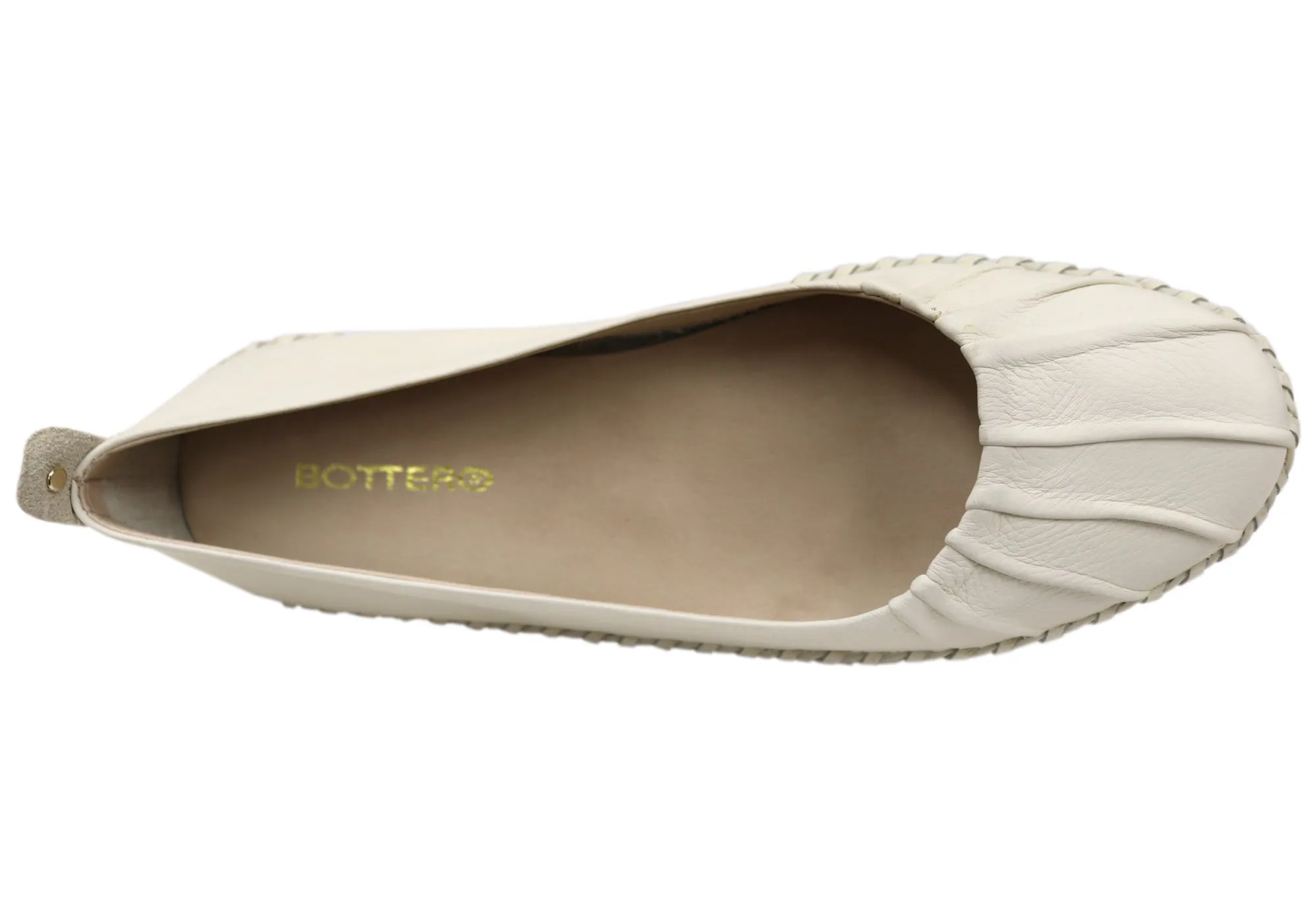 Bottero Namibia Womens Comfortable Leather Flats Shoes Made In Brazil