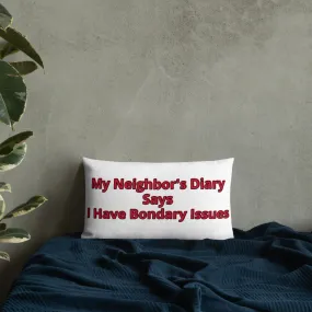 Boundary Issues Premium Pillow