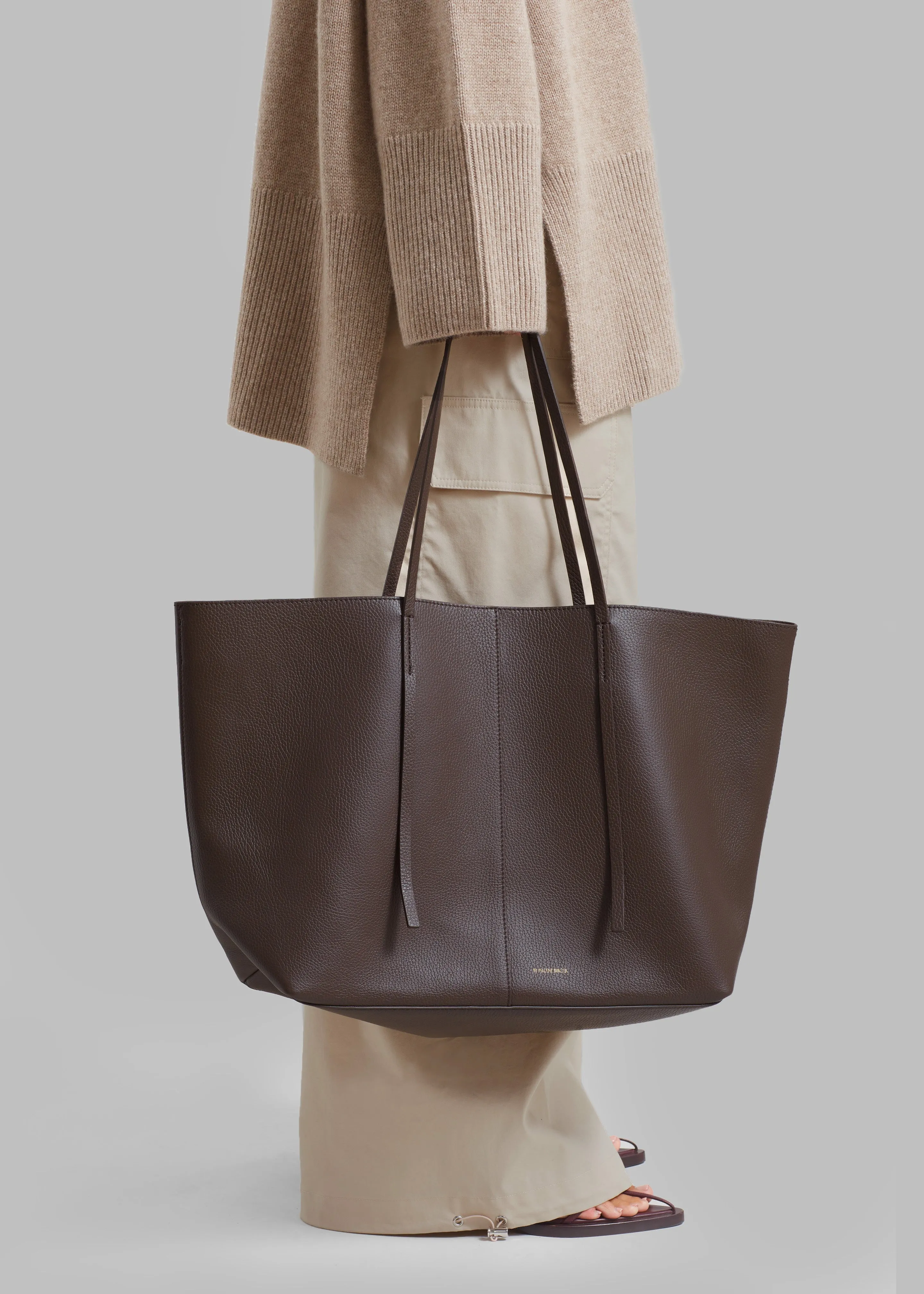 By Malene Birger Abilla Leather Tote - Coffee Bean