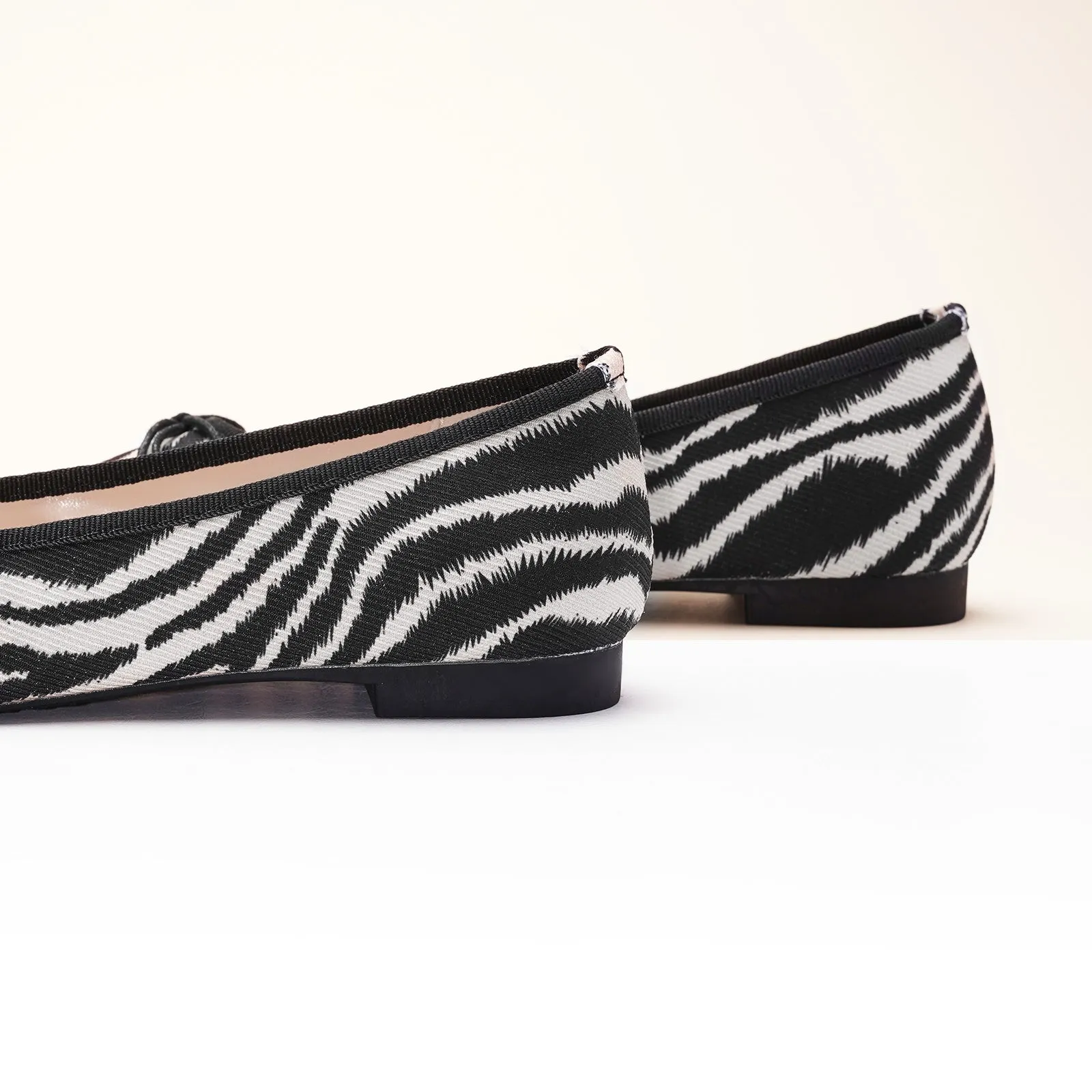 Canvas Ballet Flats (Elena) Zebra