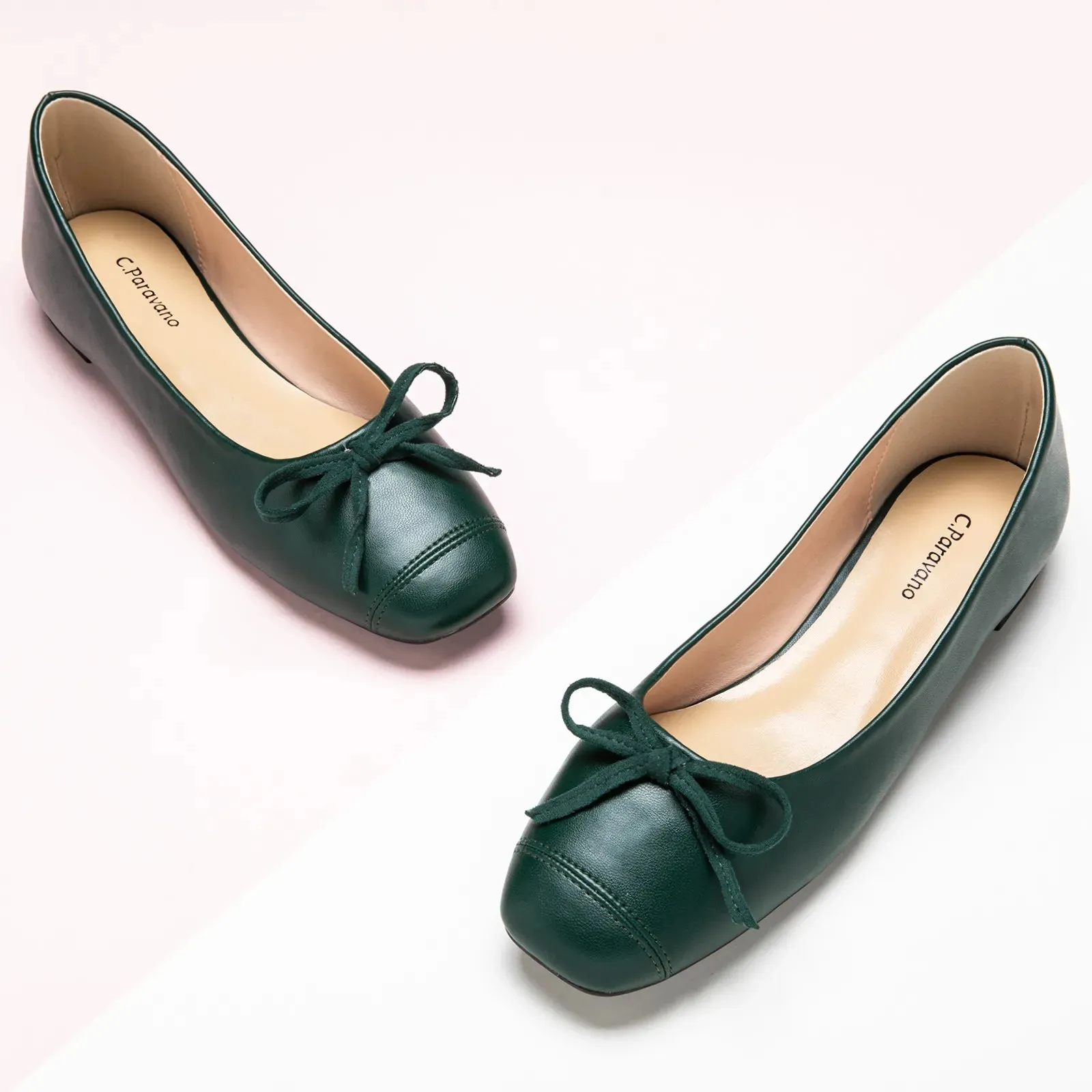 Cap-Toe Ballet Flats (Elena)