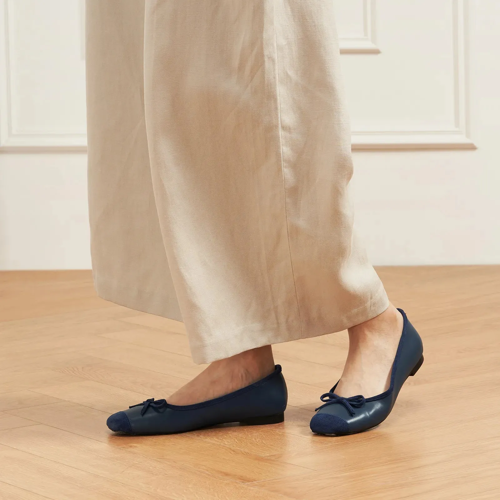 Cap-Toe Ballet Flats (Elena)