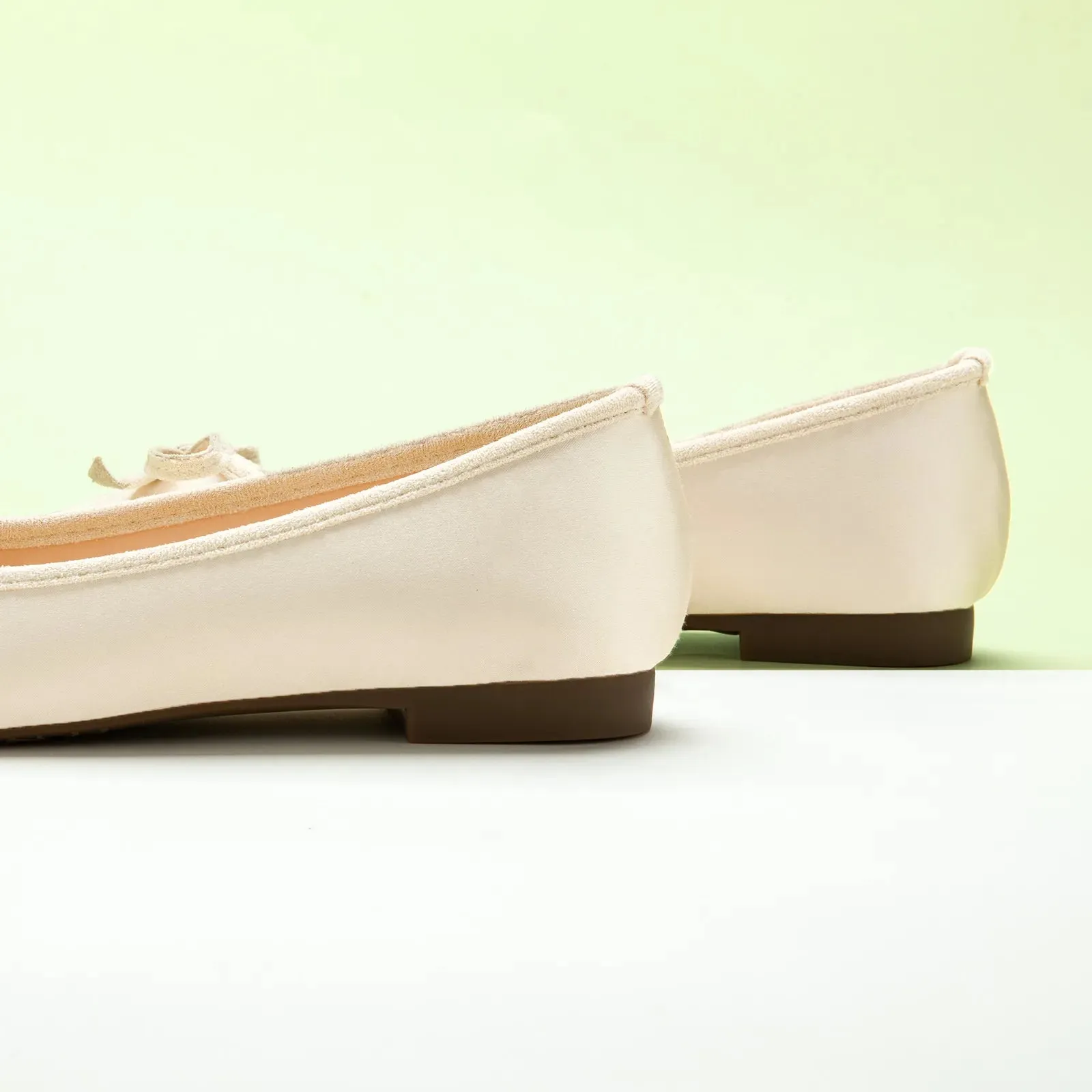 Cap-Toe Silk Ballet Flats (Elena)