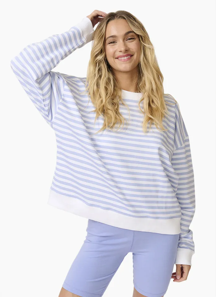 Cartel & Willow Ada Slim Pullover - Cornflower Stripe