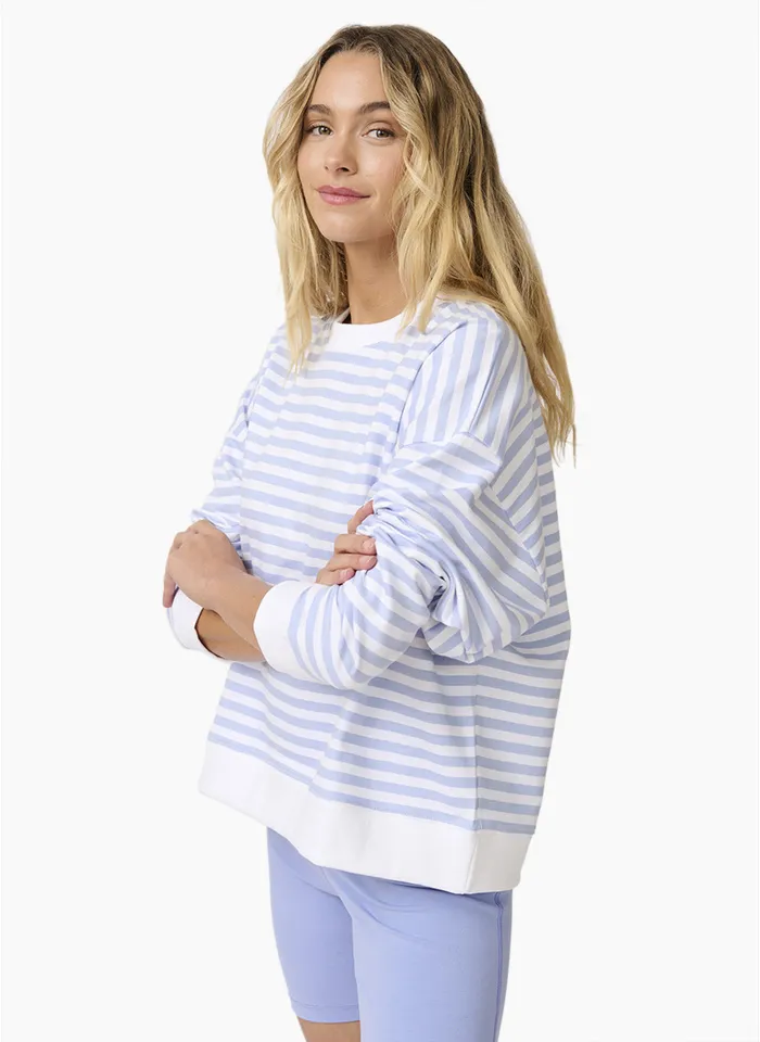 Cartel & Willow Ada Slim Pullover - Cornflower Stripe