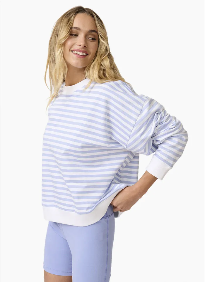 Cartel & Willow Ada Slim Pullover - Cornflower Stripe