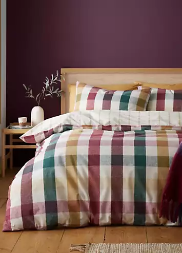 Catherine Lansfield Autumn Check Duvet Cover Set | Kaleidoscope