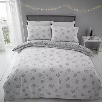 Catherine Lansfield Grey Baby It’s Cold Outside Christmas Duvet Cover Set | Kaleidoscope