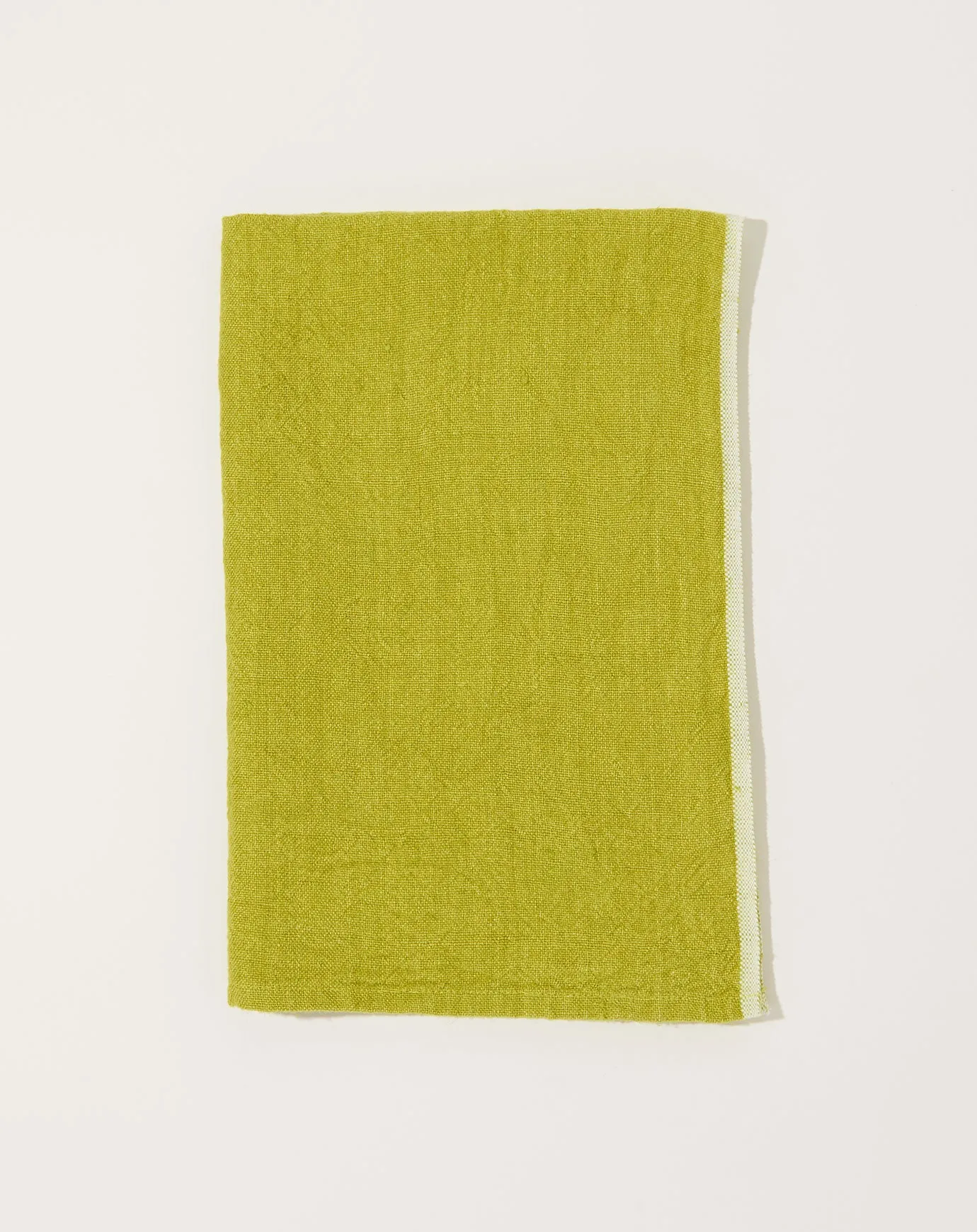 Chunky Linen Towels in Lime, Set of 2