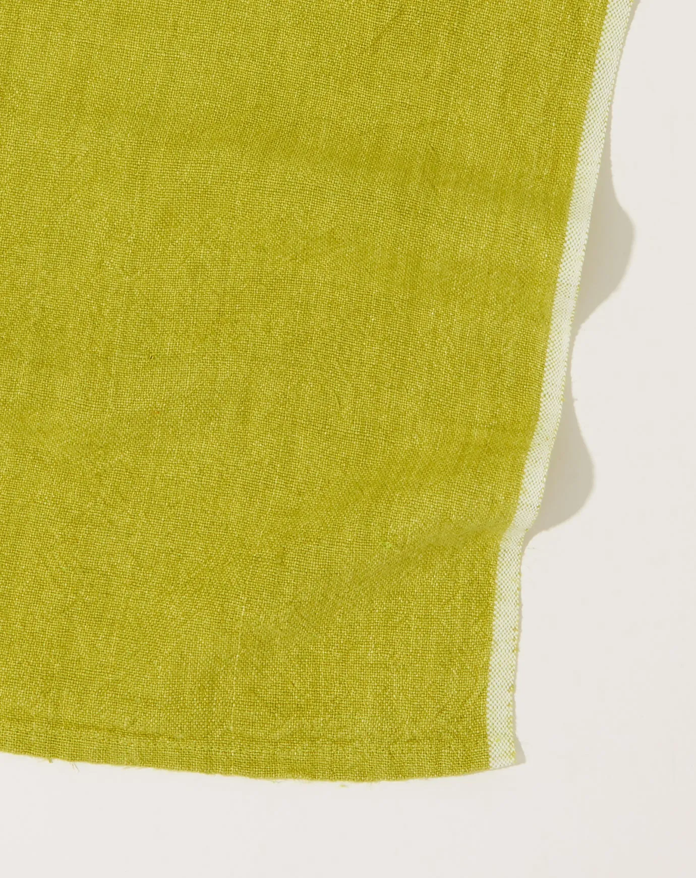 Chunky Linen Towels in Lime, Set of 2