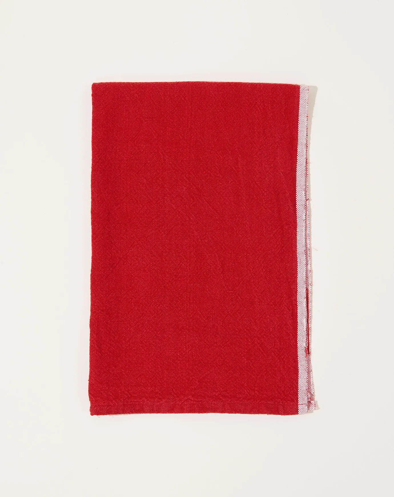 Chunky Linen Towels in Red, Set of 2