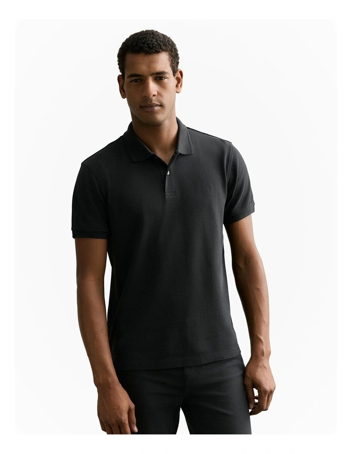 Classic Pique Tr Polo in Black