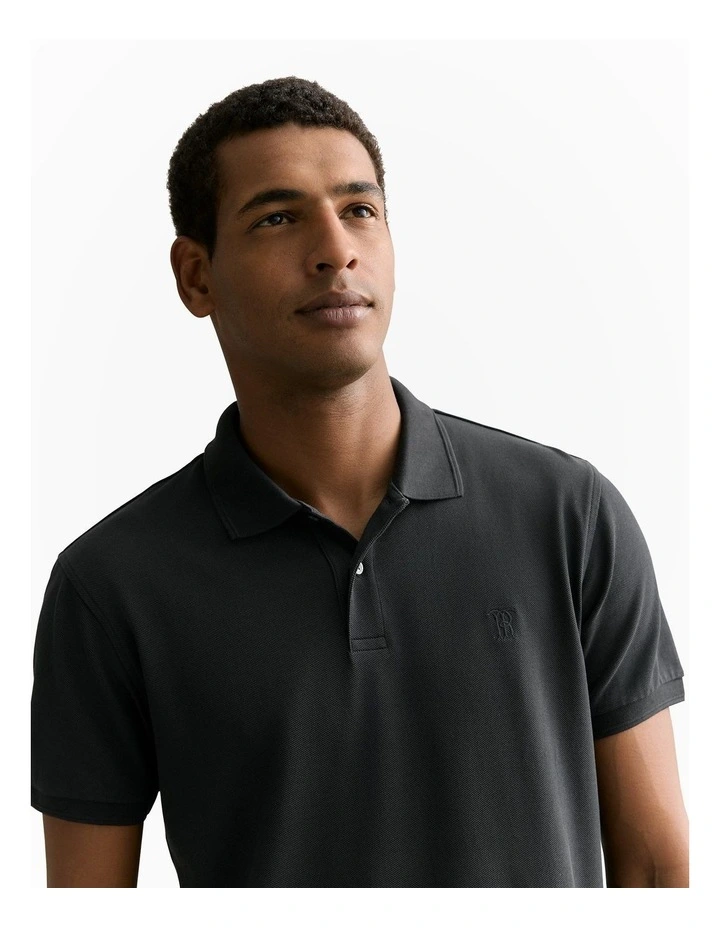 Classic Pique Tr Polo in Black