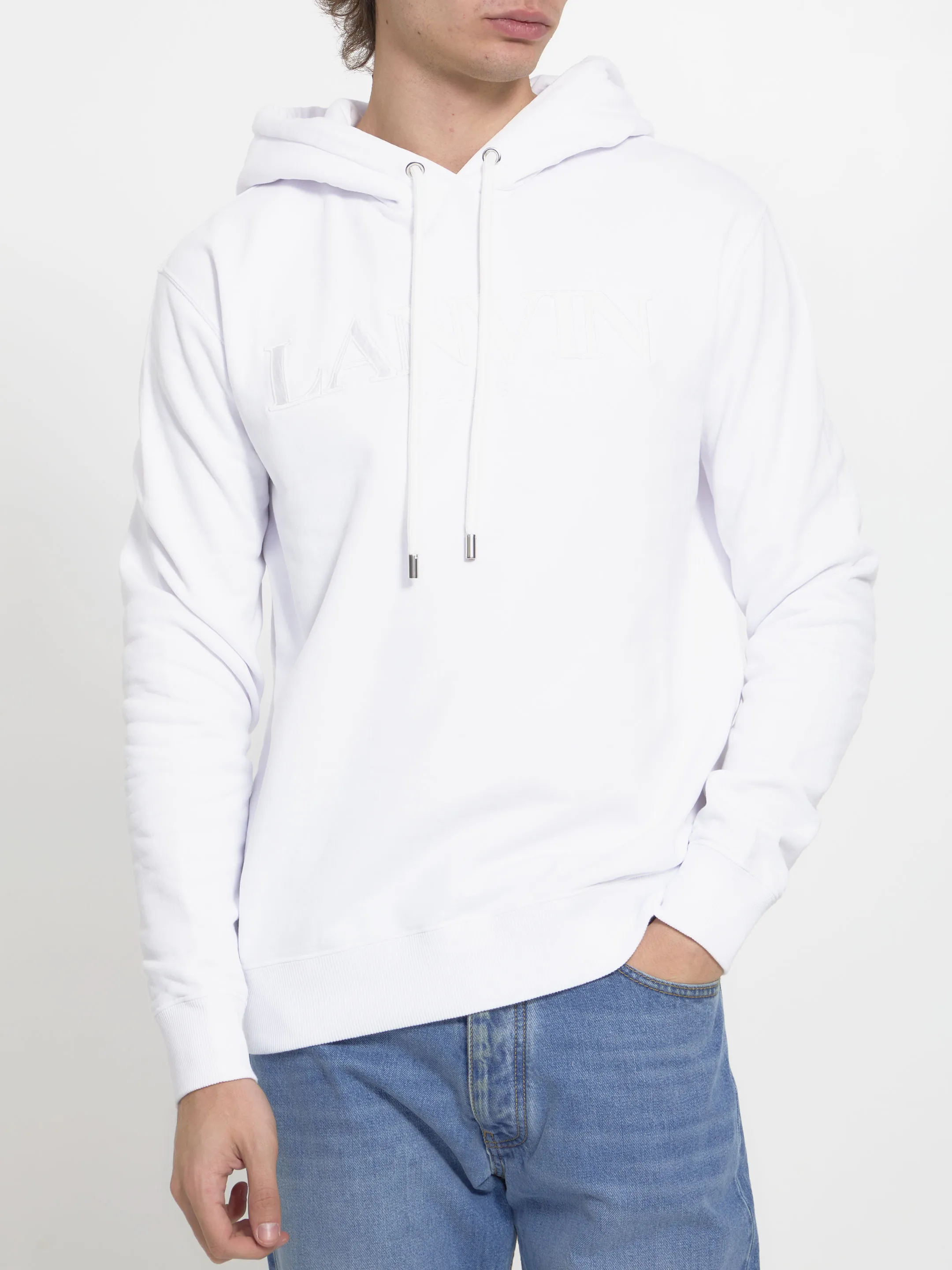 Cotton hoodie with logo