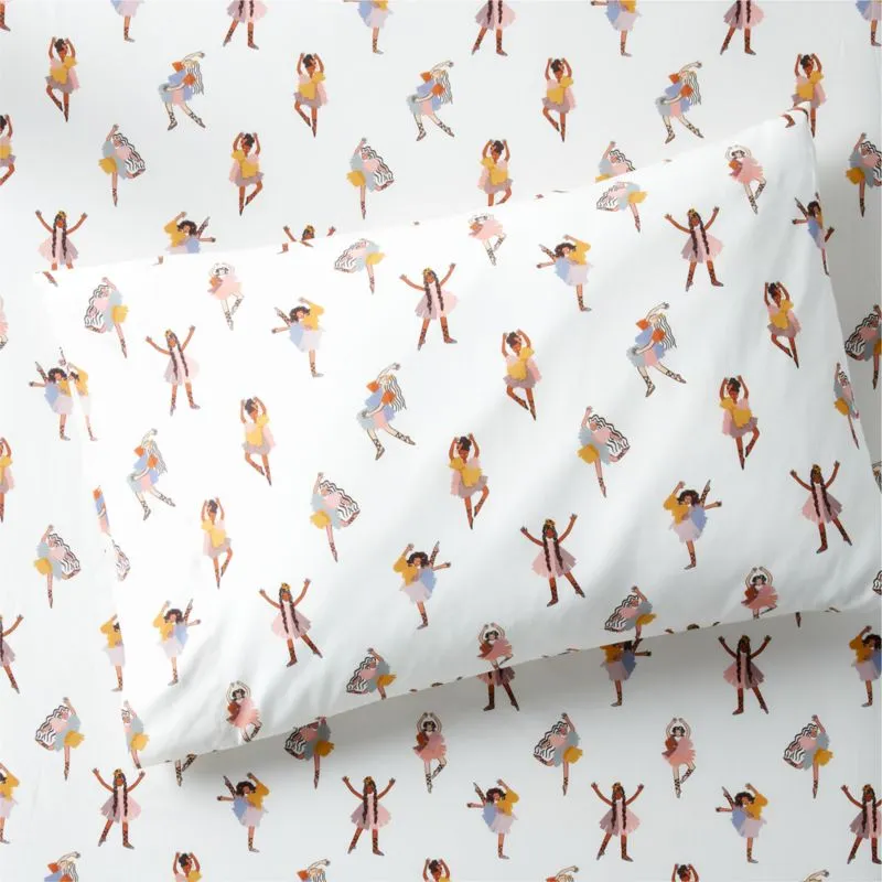 Crate&Barrel Stay Cool Dancer Organic Cotton Kids Pillowcase