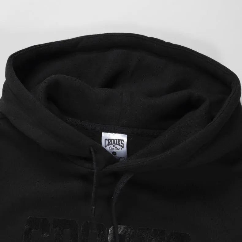 Crooks & Castles Core Logo Pullover Hooded Sweatshirt (Black)