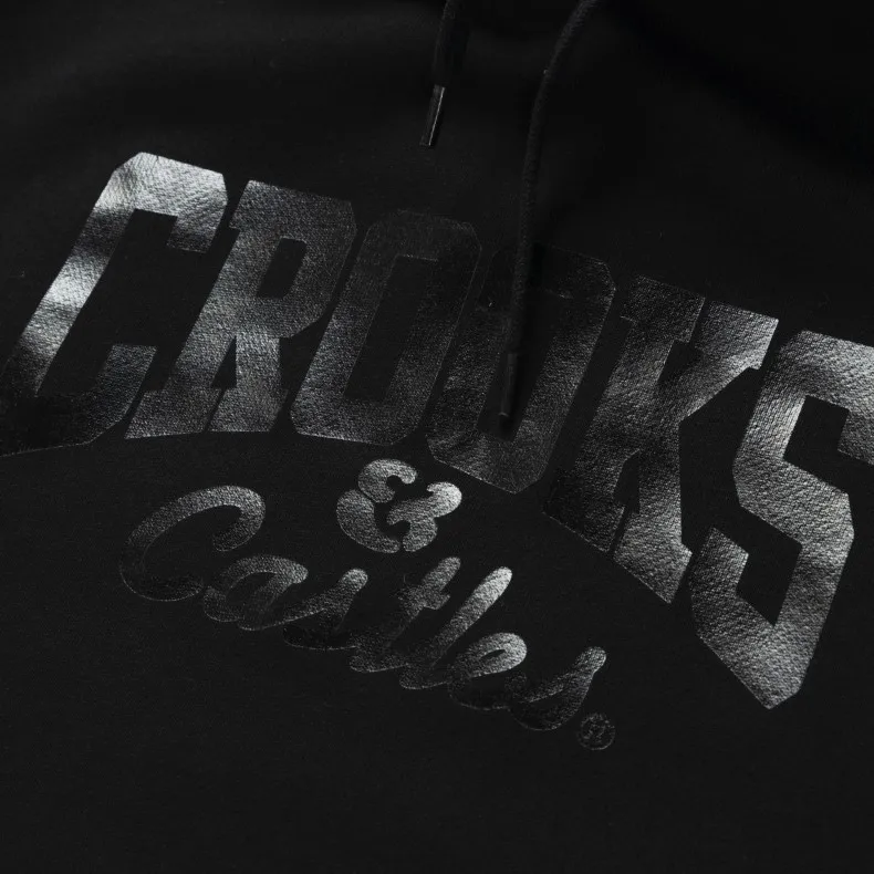 Crooks & Castles Core Logo Pullover Hooded Sweatshirt (Black)