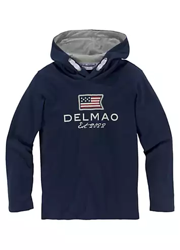 DELMAO Kids Logo Print Hoodie | Grattan